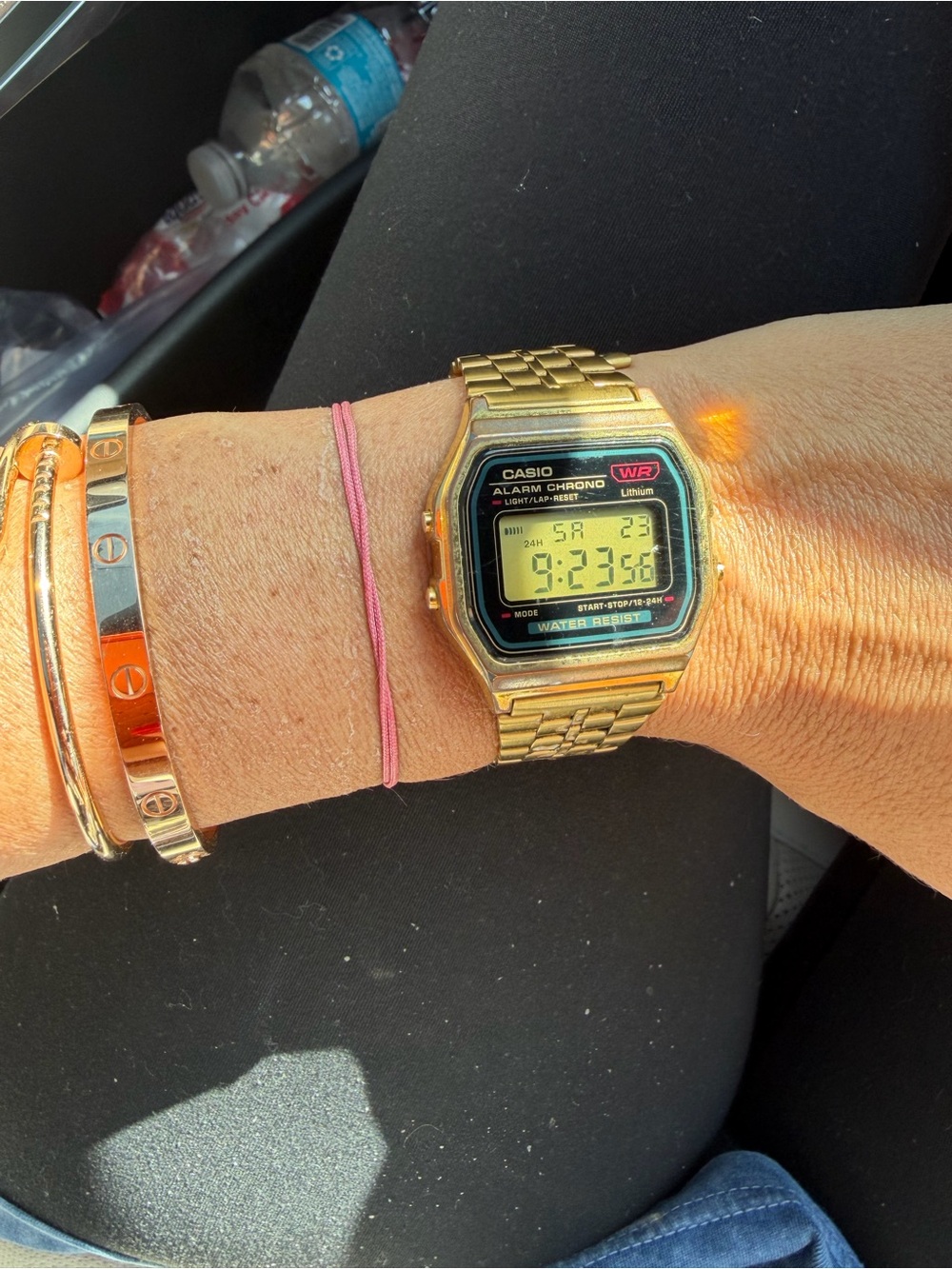 Casio Gold Digital Watch with Black Face